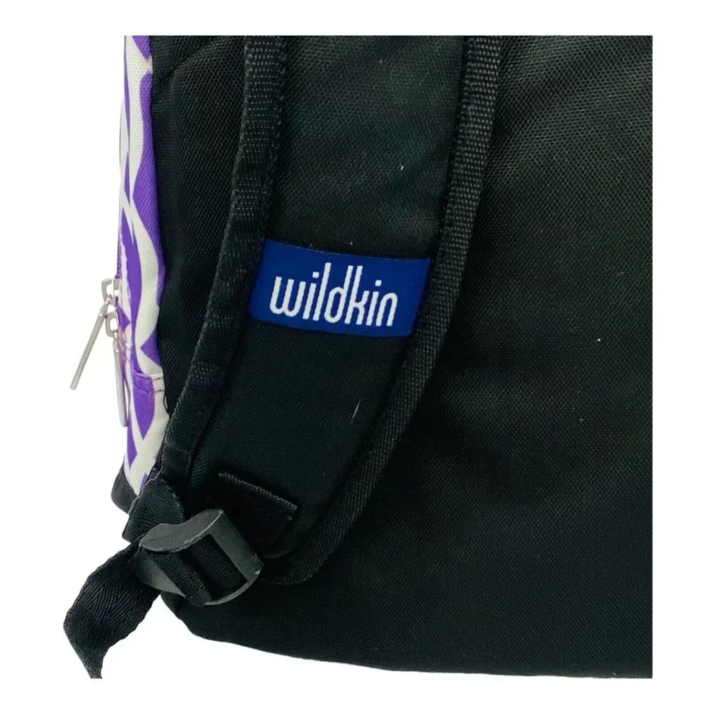 Wildkin Kids Zip 2 Compartment Backpack Overnight School Bag Purple Wishbone EUC